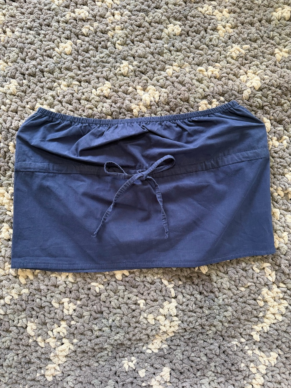 Edikted Navy Drawstring Mini Skirt